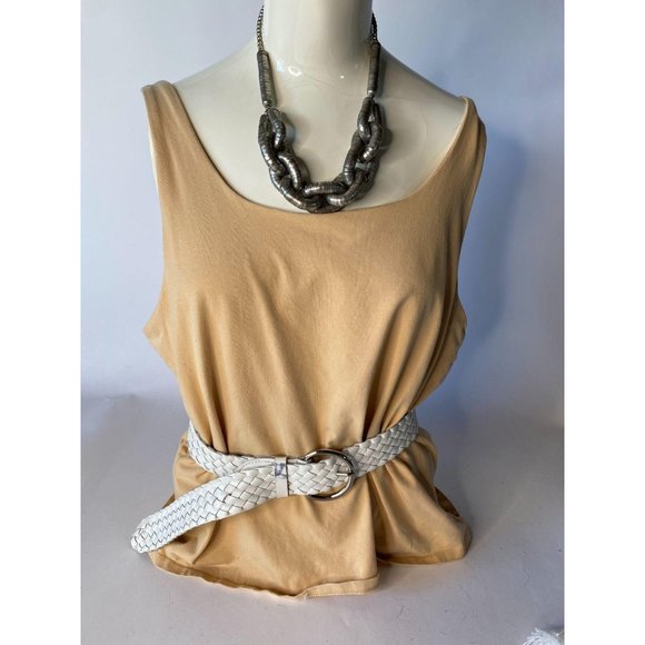 Talbots White Braided Leather Belt Sz Small - Picture 6 of 9